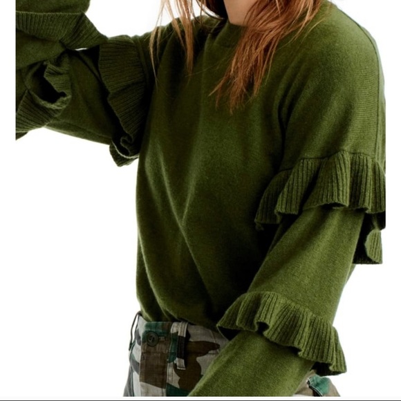 J. Crew Sweaters - Ruffled, wool-blend, J. Crew sweater